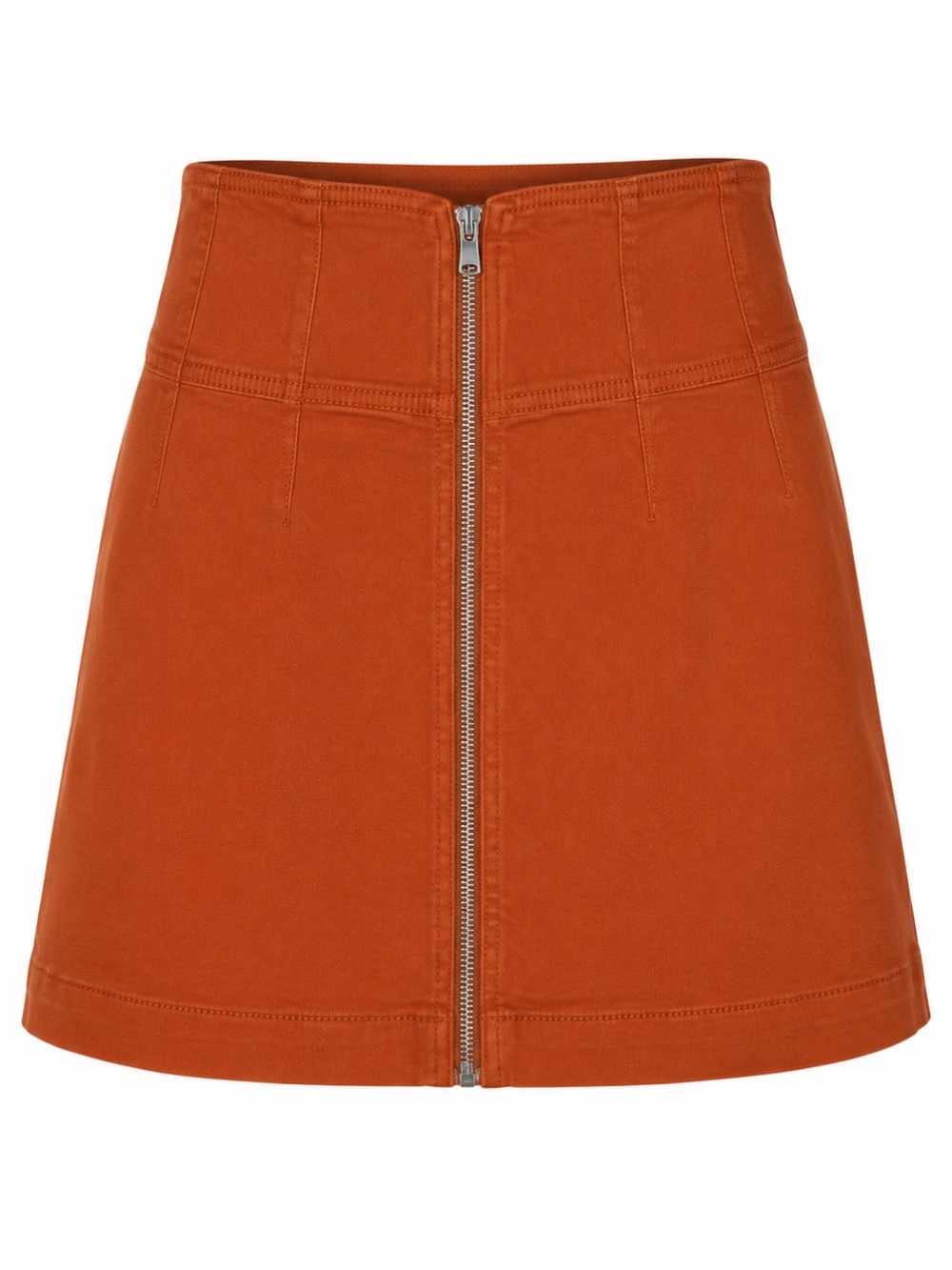 Free People We The Free Twenty Five Mini Skirt Rust Orange Zip Front Size 25